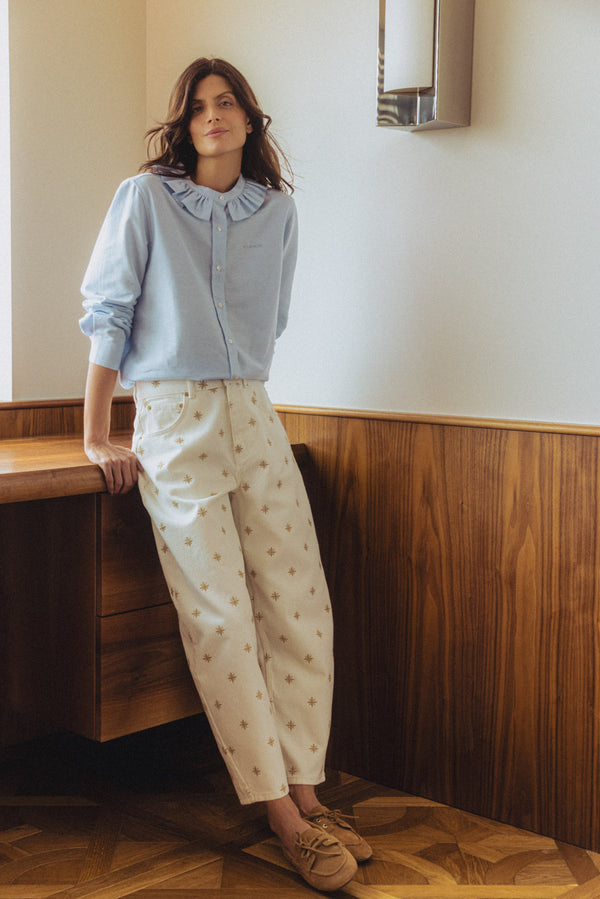 Jean Louis écru broderies