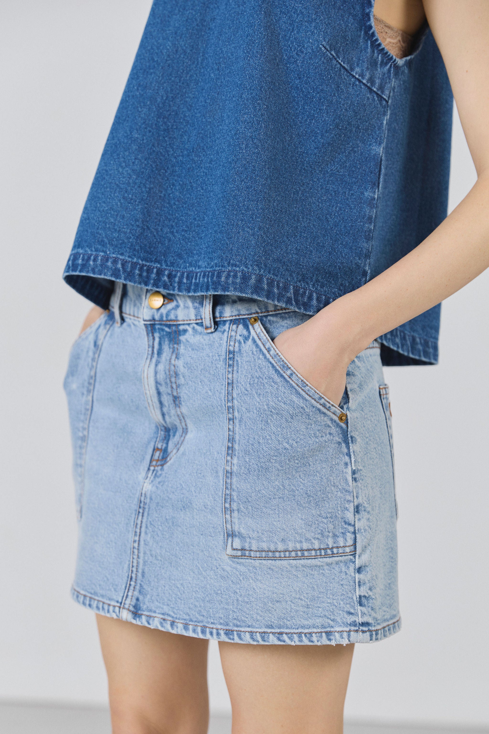 Jupe Lina bleached blue 1