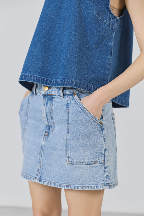 Jupe Lina bleached blue 1