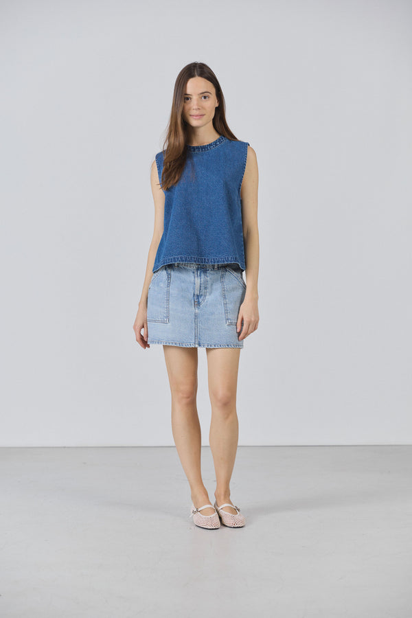 Jupe Lina bleached blue 2