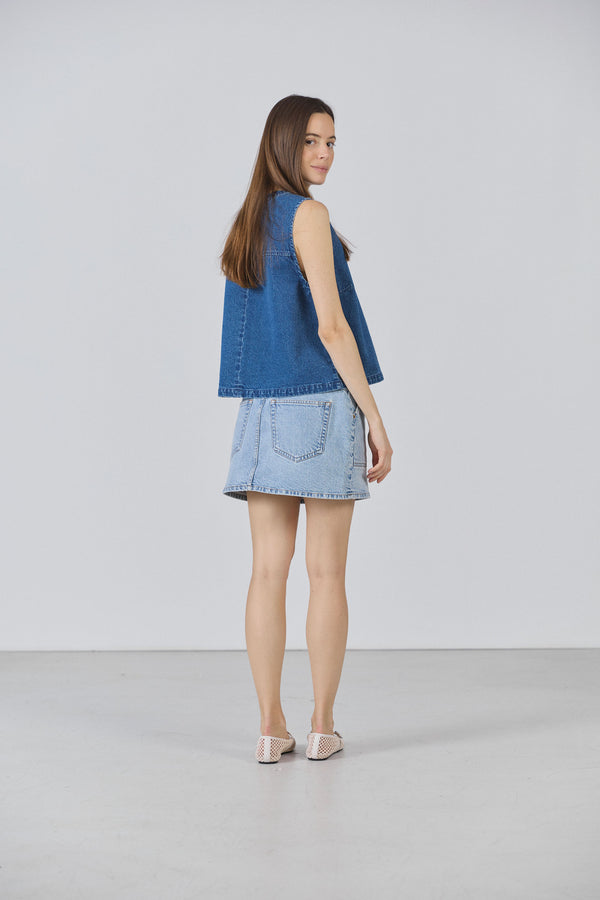 Jupe Lina bleached blue 3