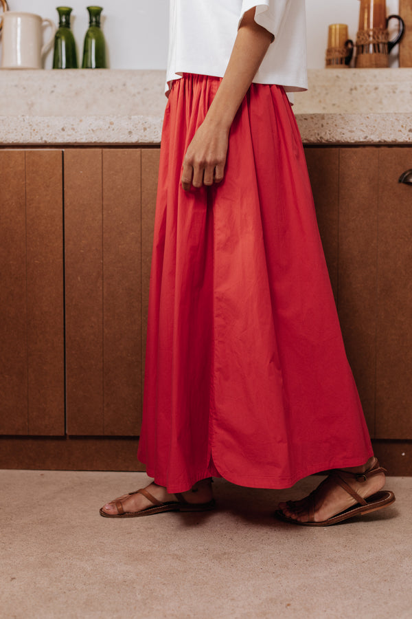 Nina red skirt