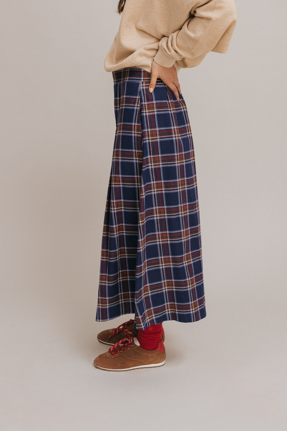 Jupe Poppy carreaux marine