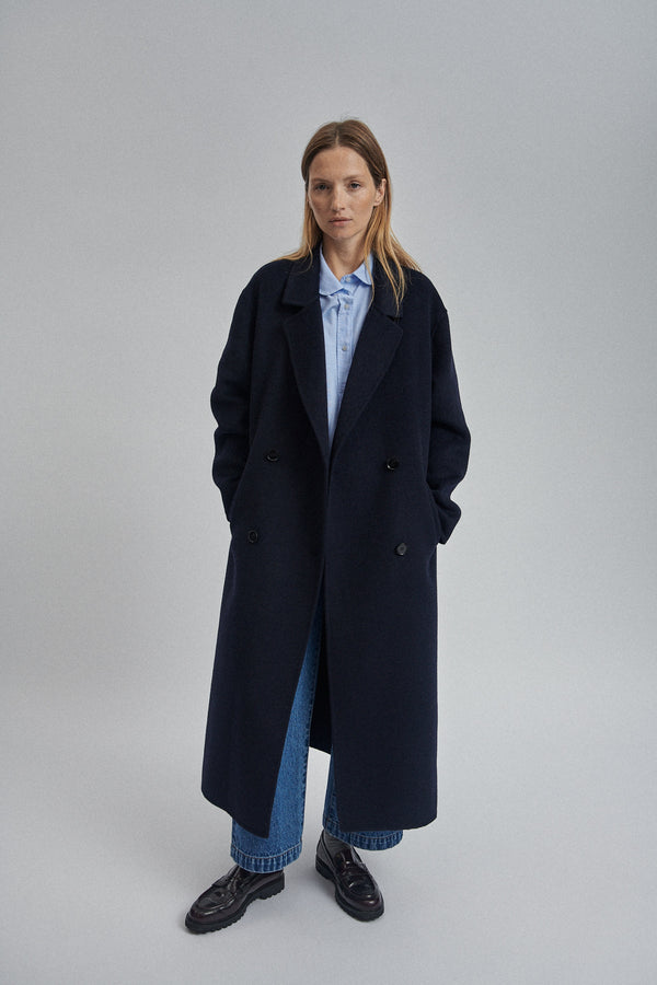 Manteau long marine John 1