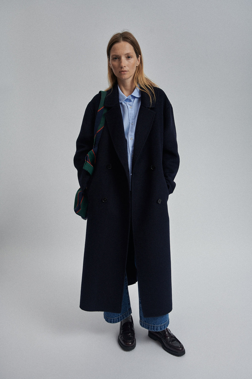 Manteau long marine John 6