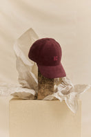 Casquette Niki bordeaux en velours