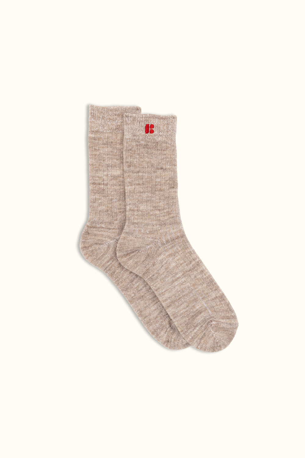 Chaussettes Agathe beige chiné