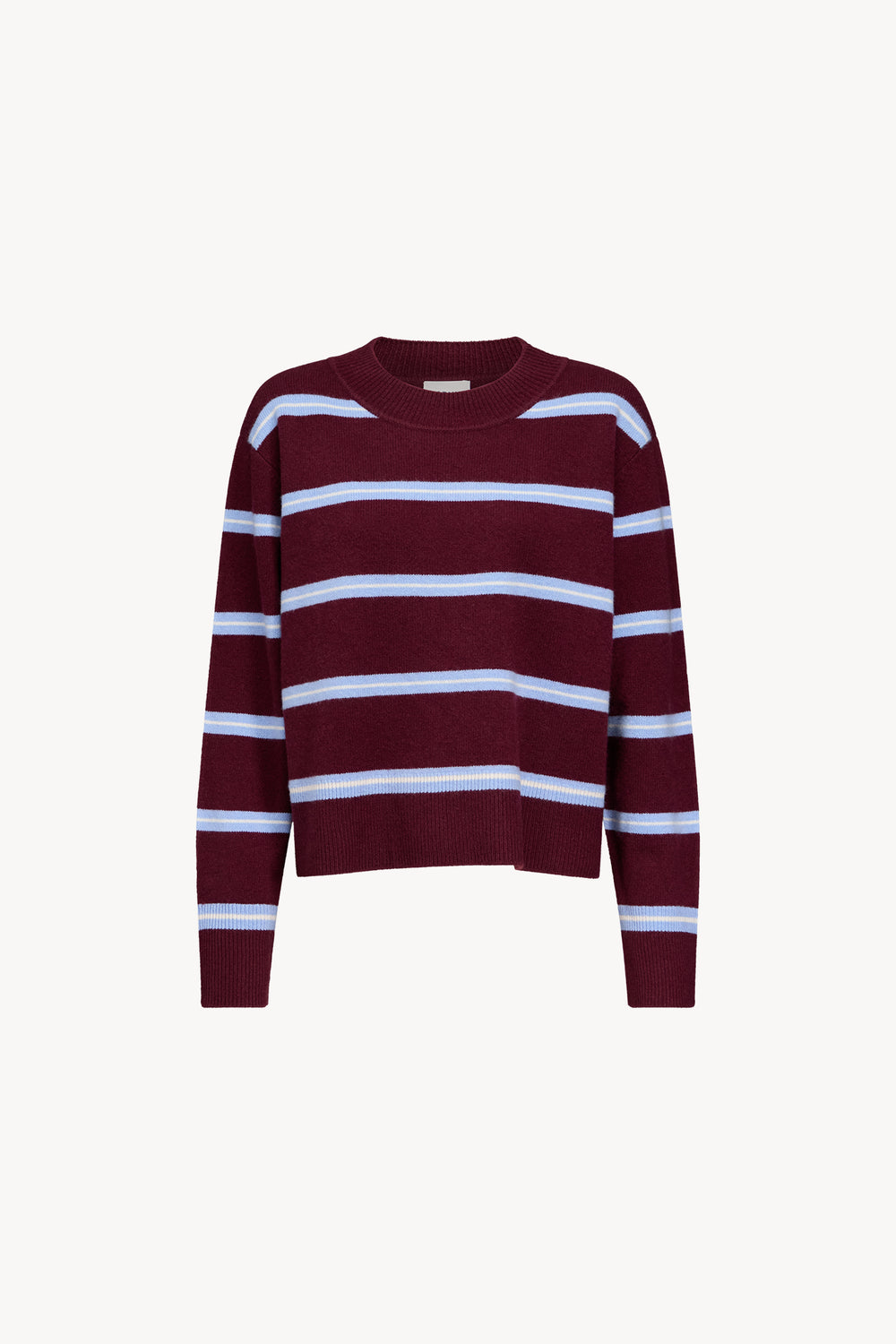 Pull James rayures bordeaux