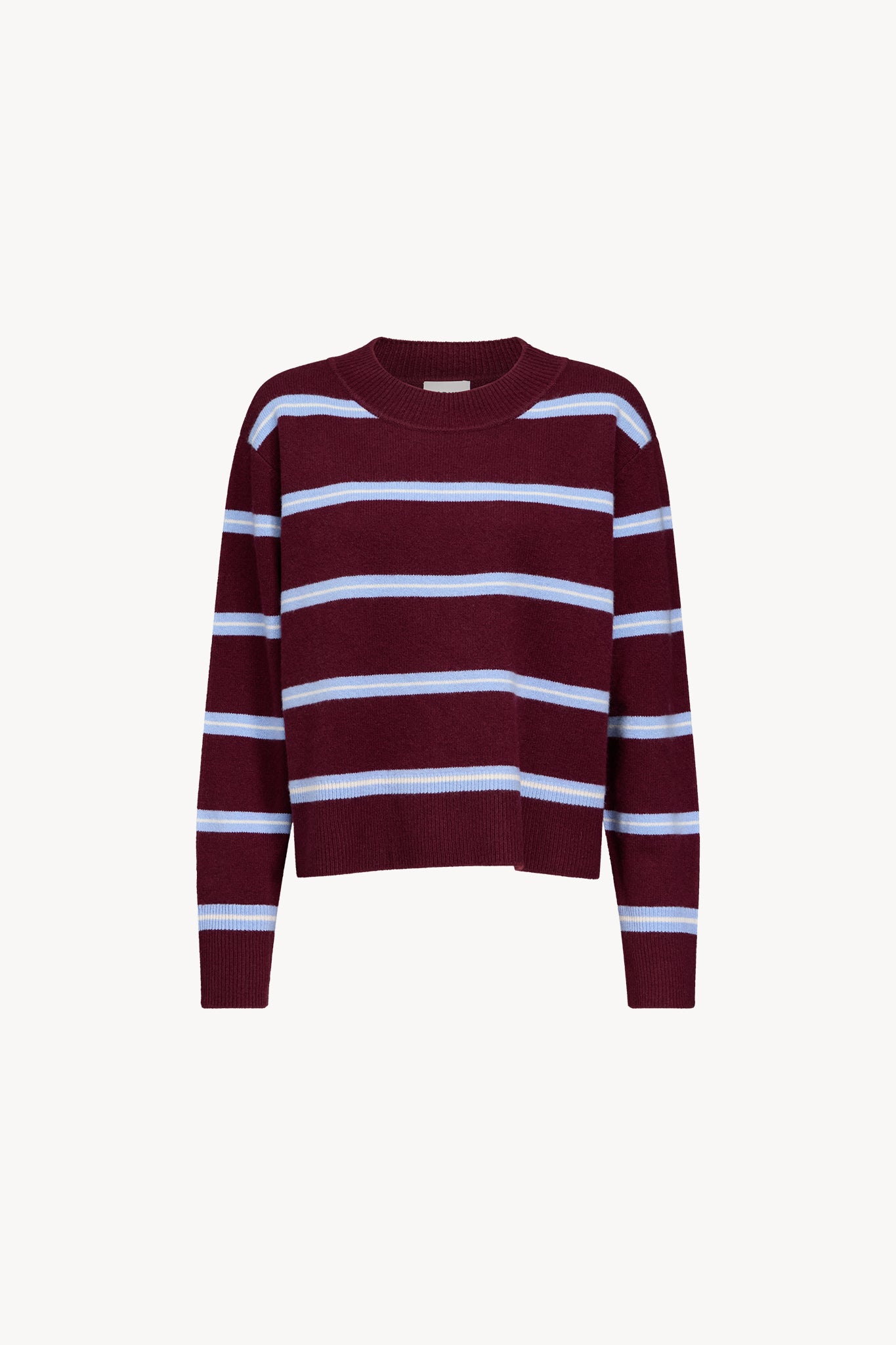 Pull James rayures bordeaux