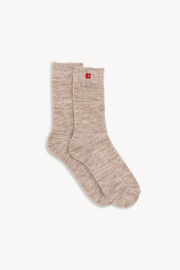 Chaussettes Agathe beige chiné
