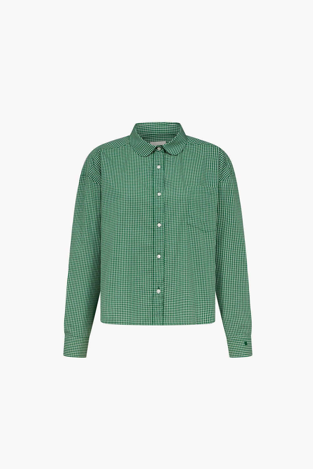 Isla shirt with green checks