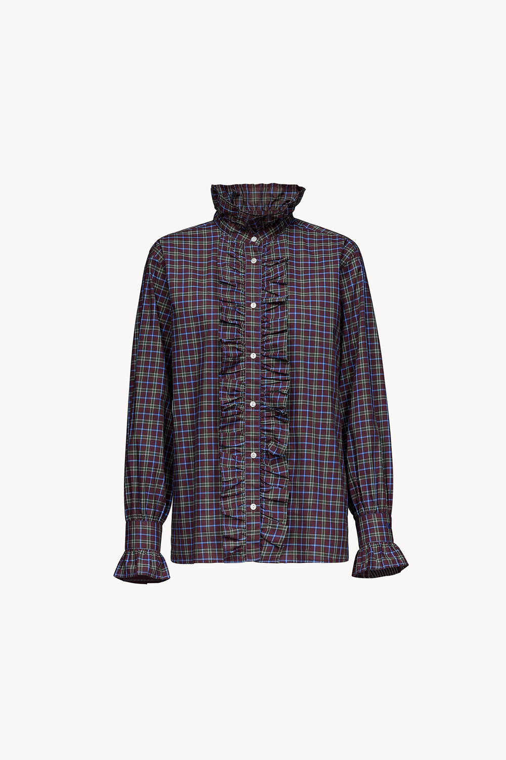Chemise Marilou carreaux bordeaux