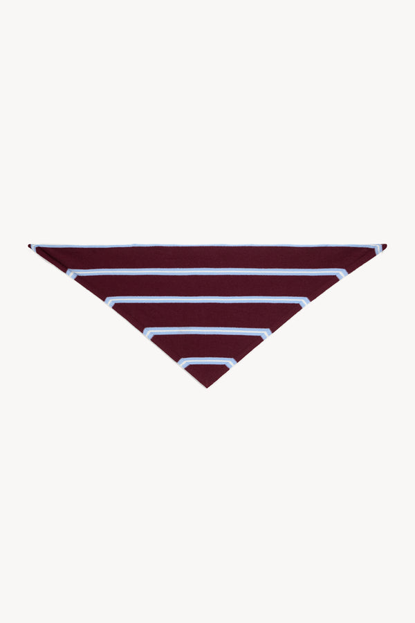 Foulard Charly rayures bordeaux