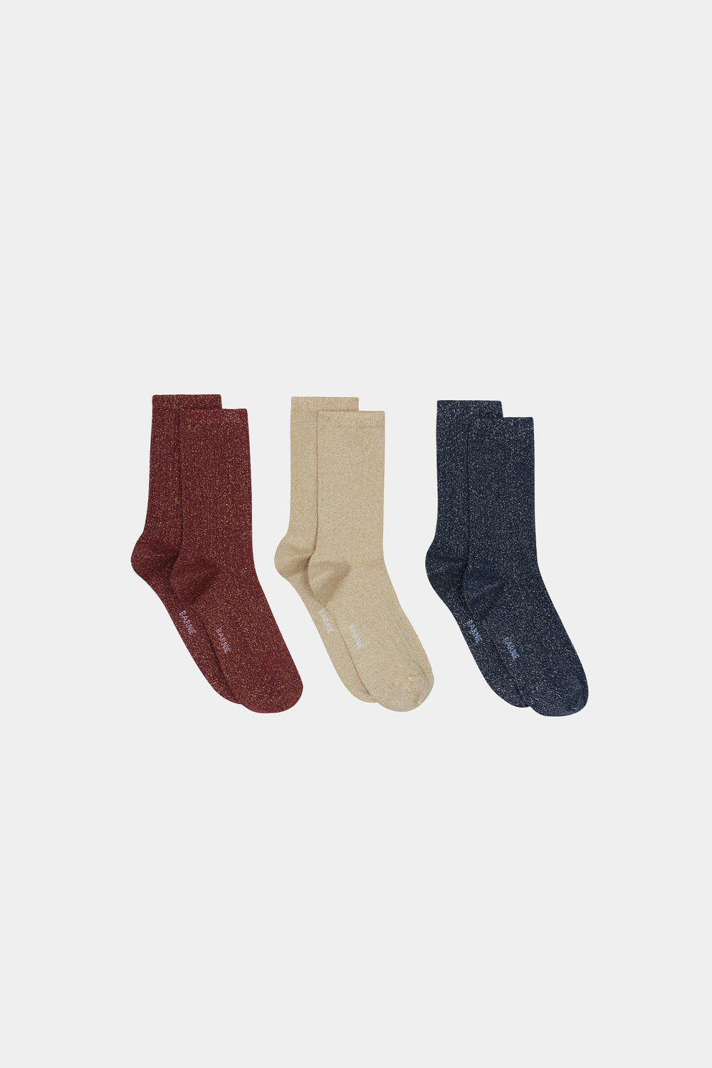 Packshot Chaussettes Lison beige - marine - bordeaux 2