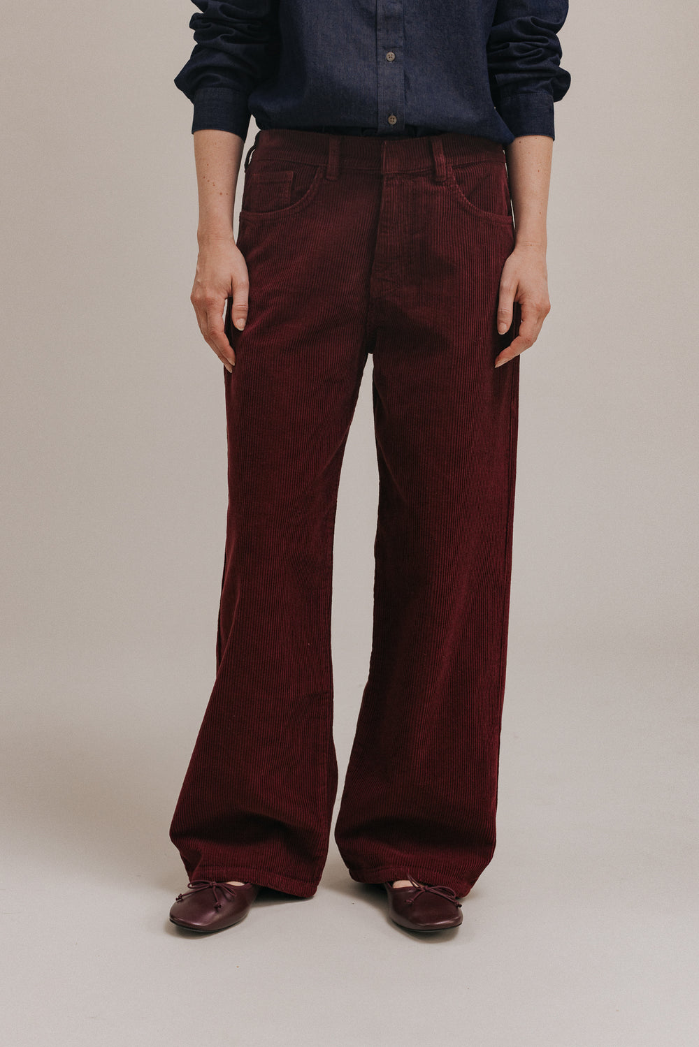Pantalon Basile bordeaux