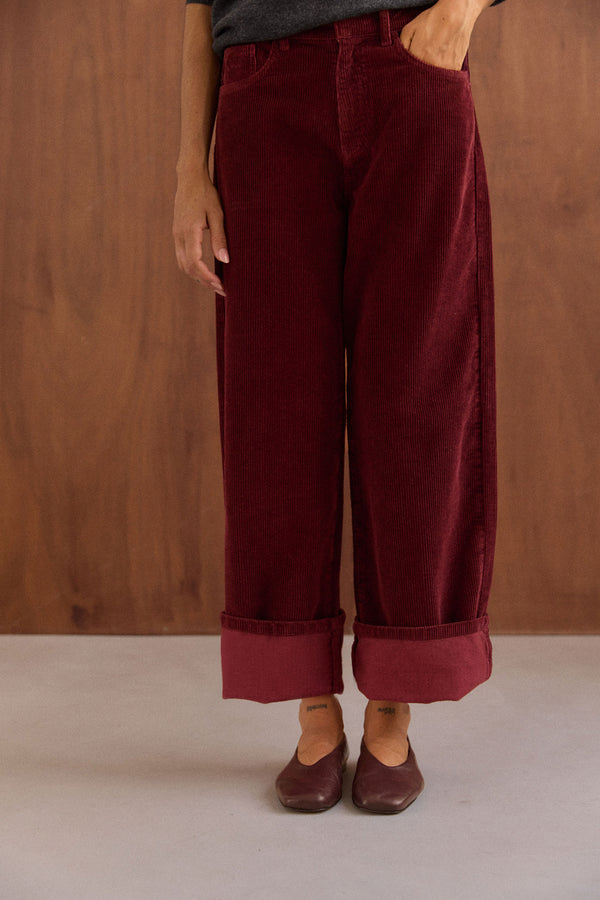 Pantalon Basile bordeaux