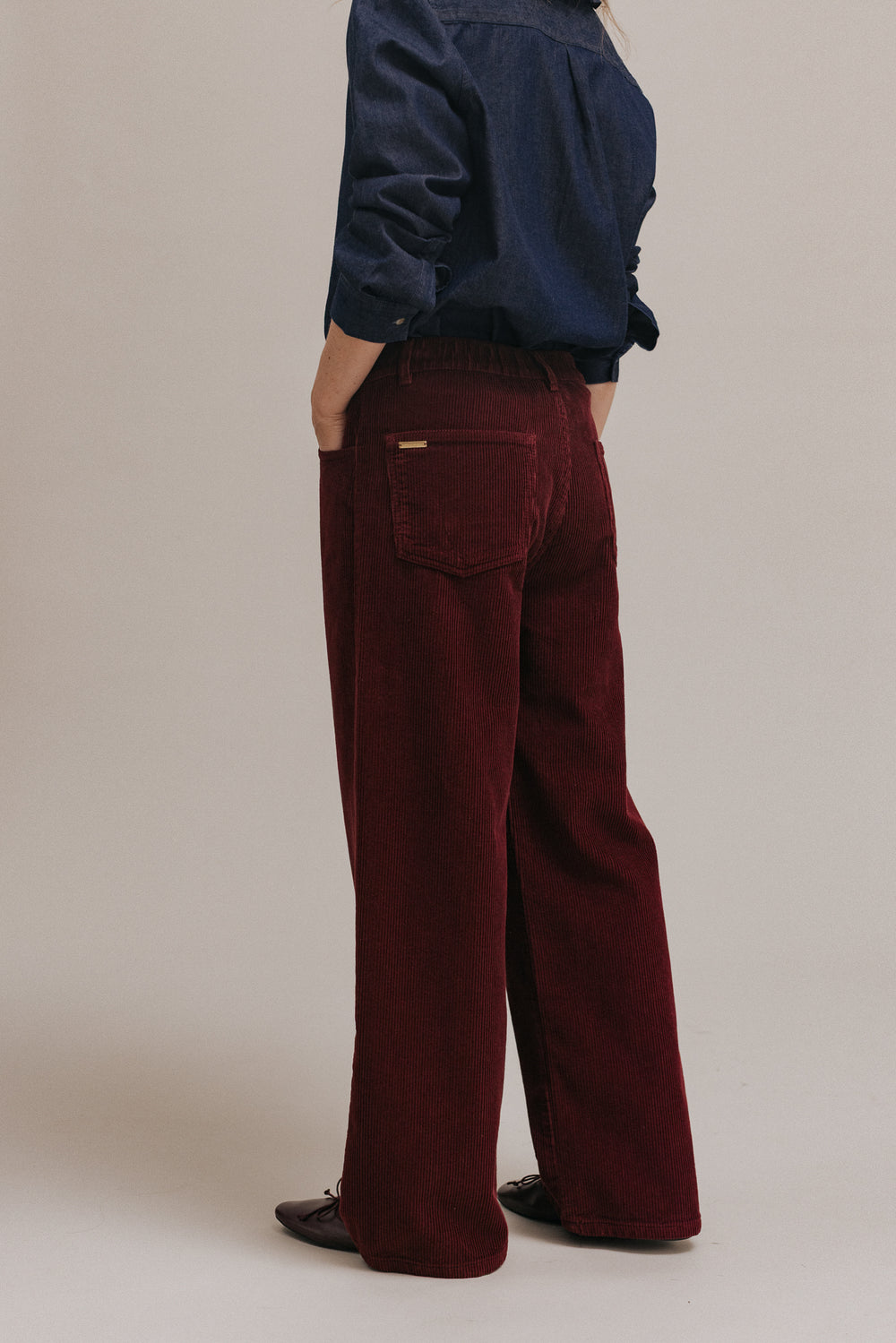 Pantalon Basile bordeaux
