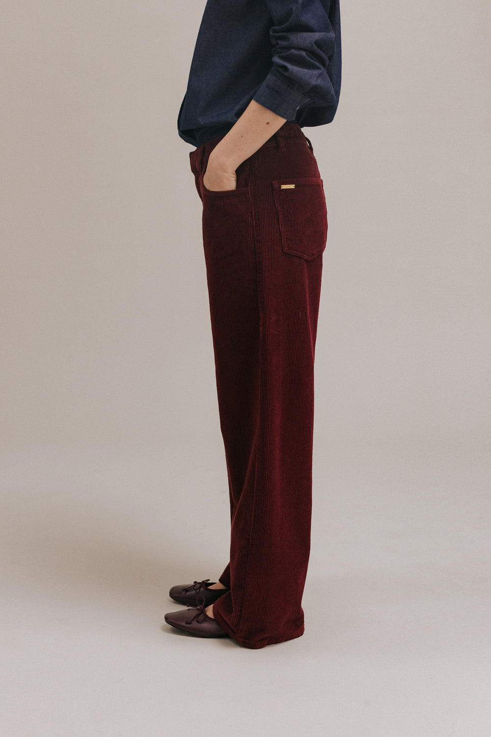Pantalon Basile bordeaux