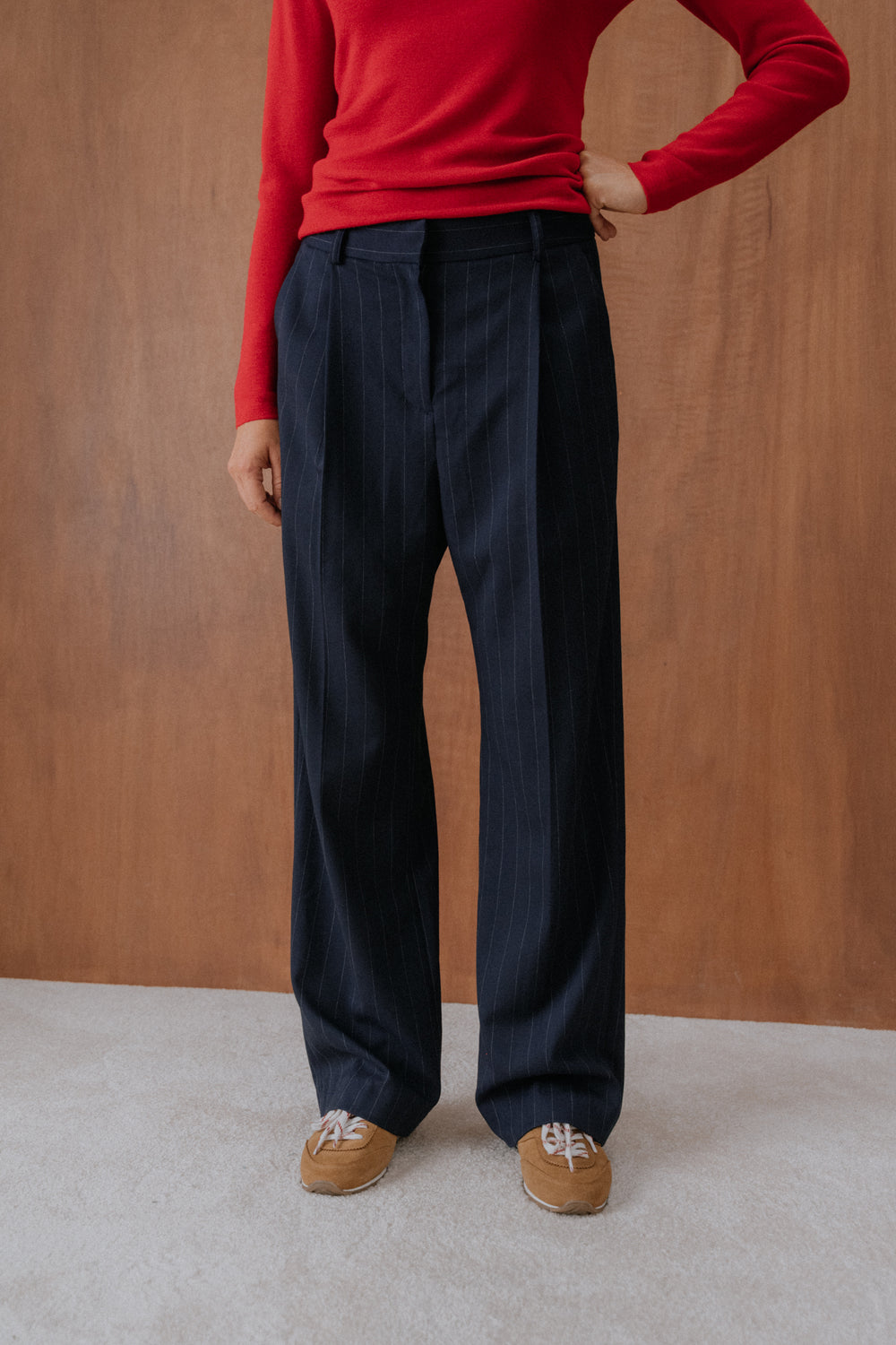 Pantalon Boya marine rayures