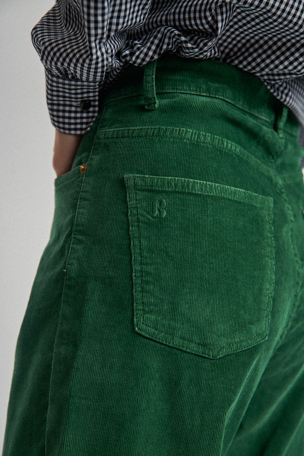 Pantalon en velour vert Hyacinthe 2