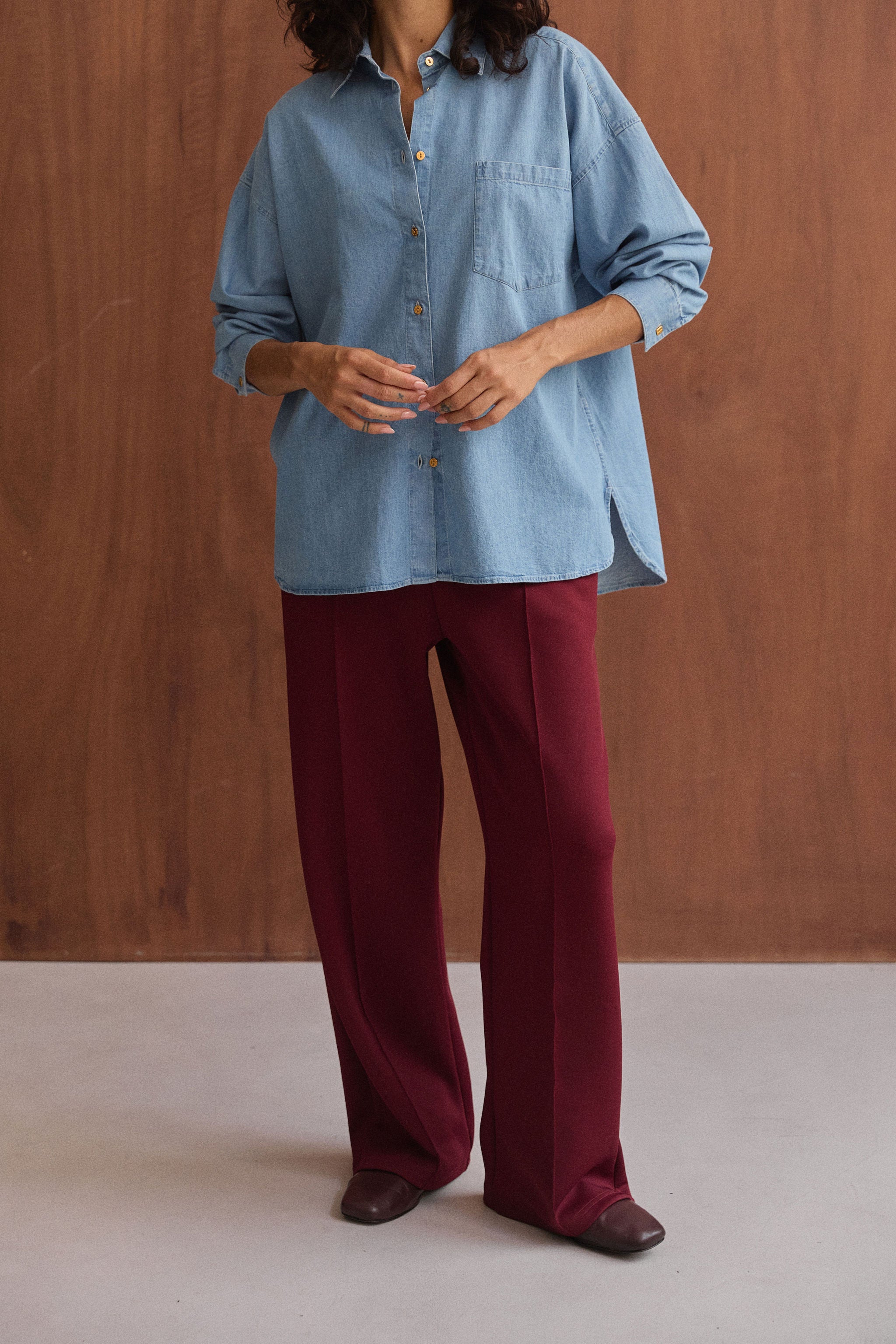 Pantalon Jeff bordeaux