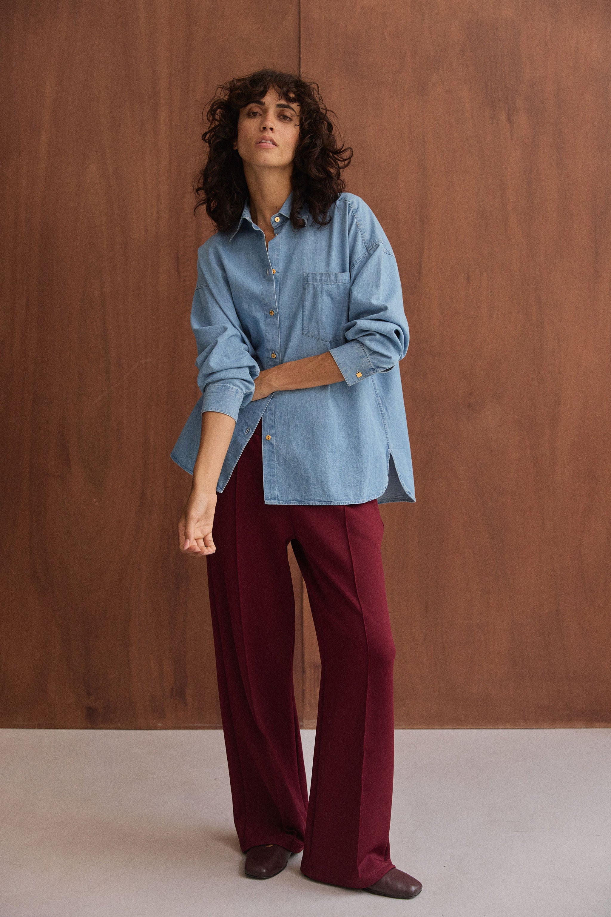 Pantalon Jeff bordeaux