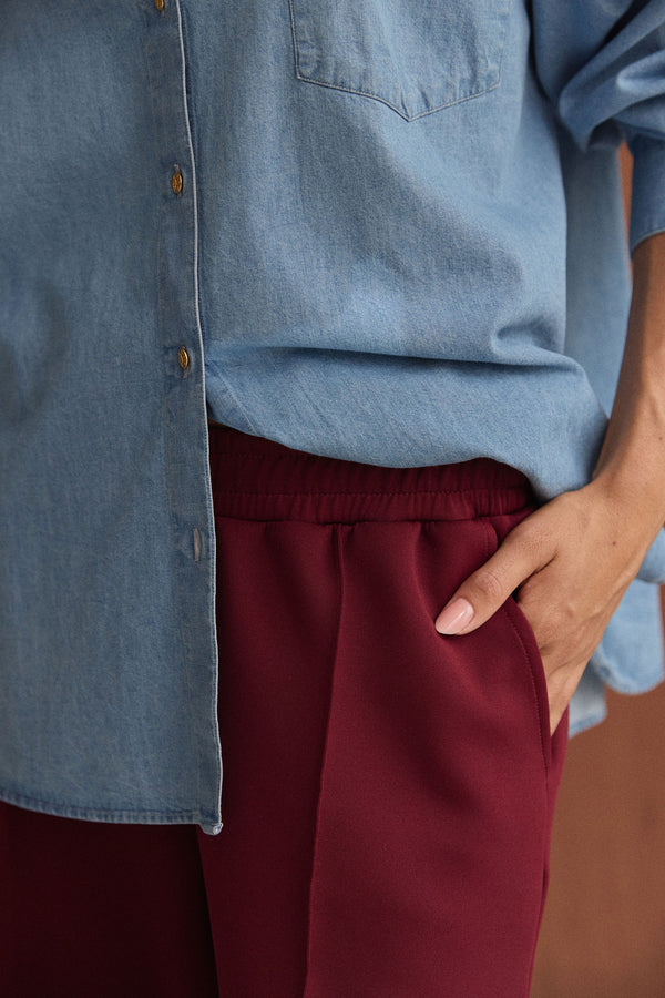 Pantalon Jeff bordeaux