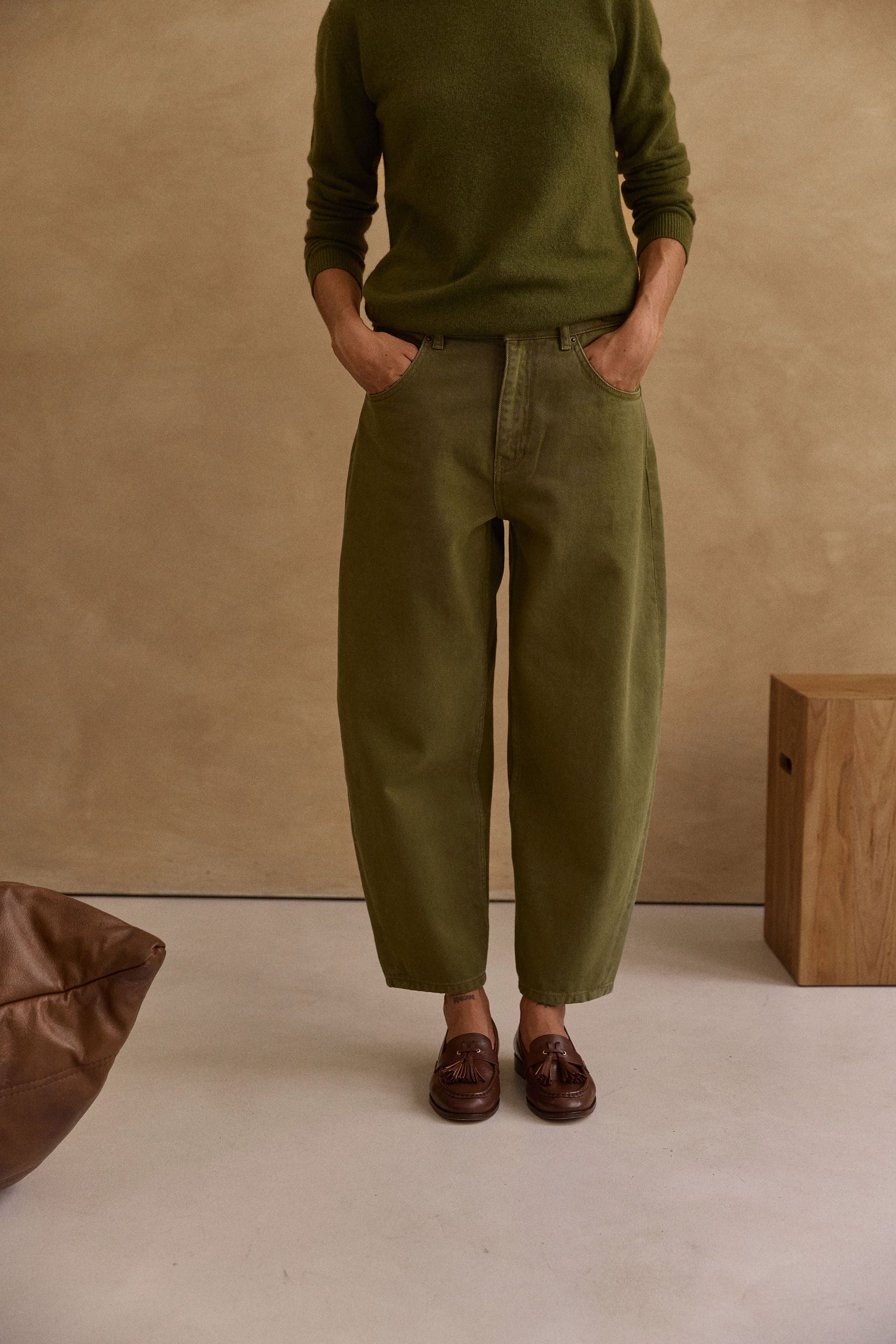 Pantalon balloon Louis kaki