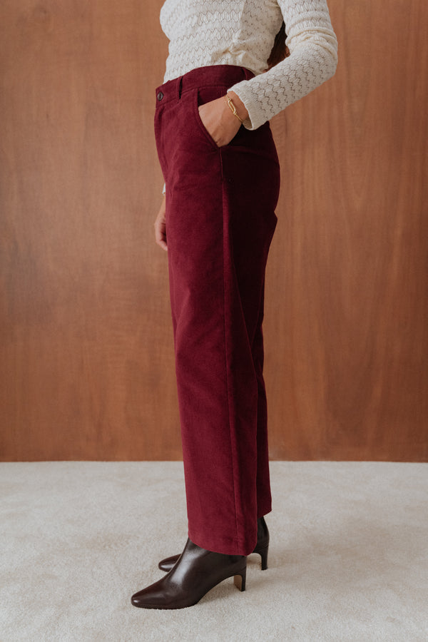 Pantalon Tommy bordeaux