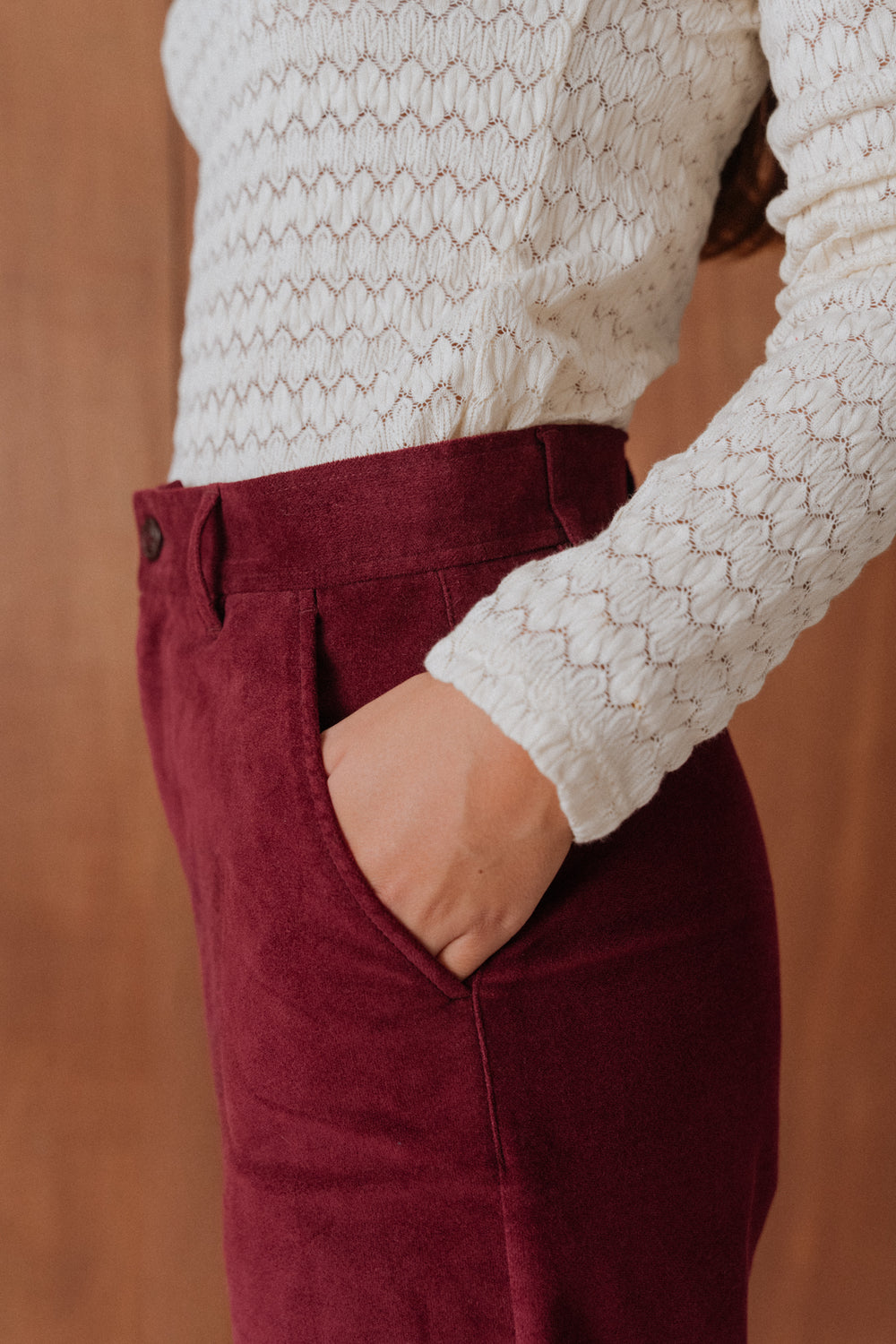 Pantalon Tommy bordeaux