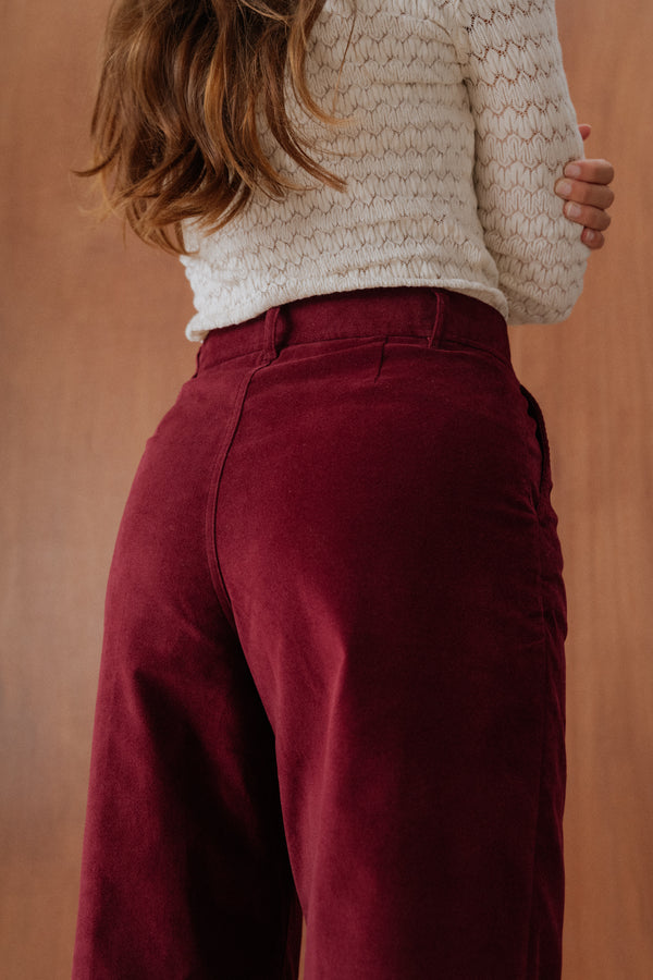 Pantalon Tommy bordeaux