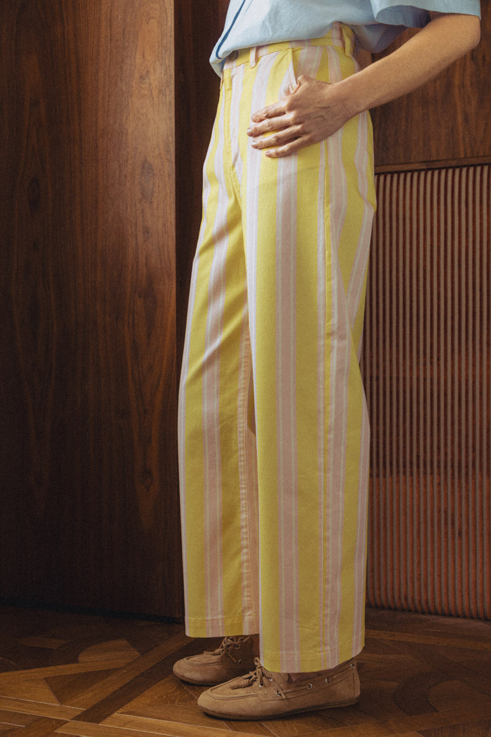 Pantalon Tommy rayures jaunes