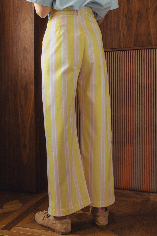 Pantalon Tommy rayures jaunes