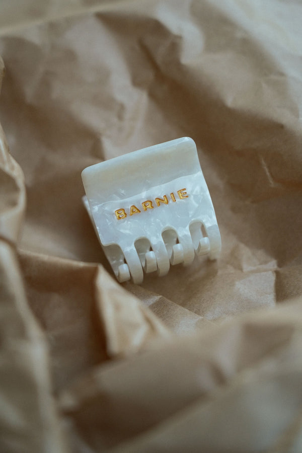 Pince à cheveux blanche