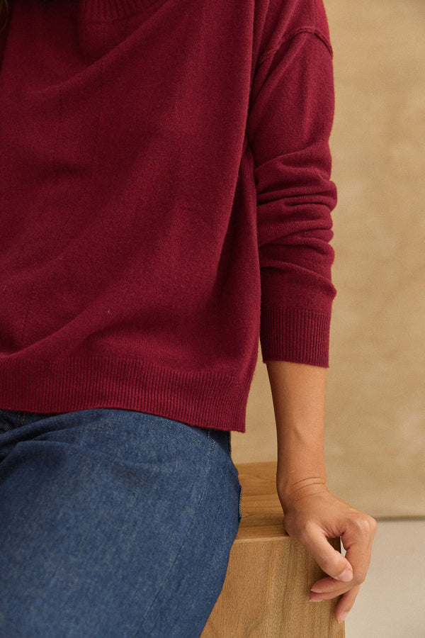 Pull Albane bordeaux