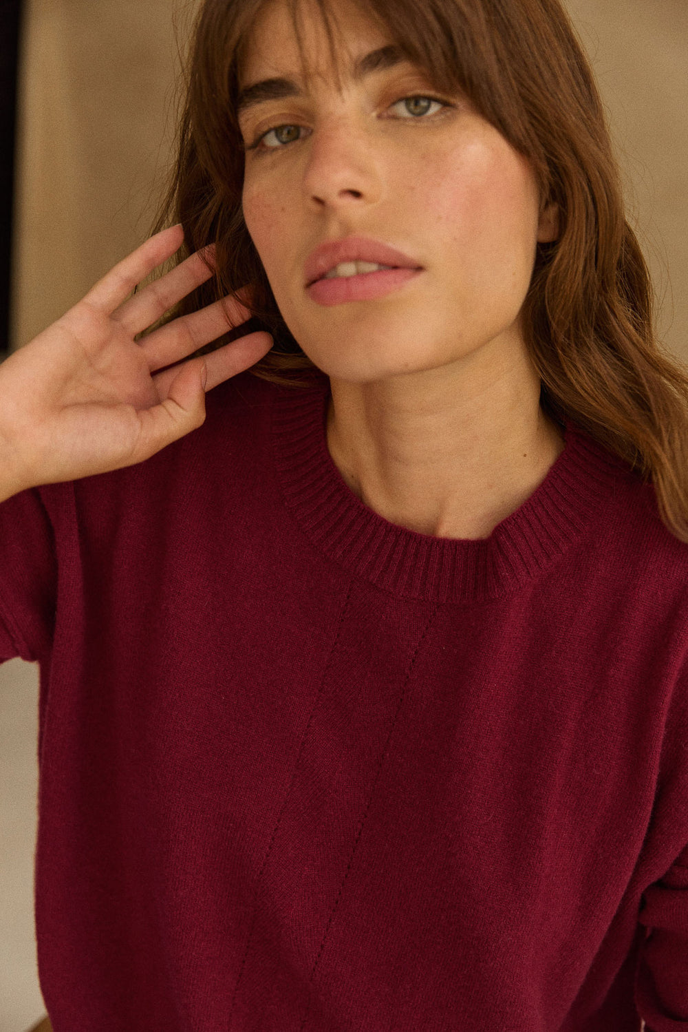 Pull Albane bordeaux