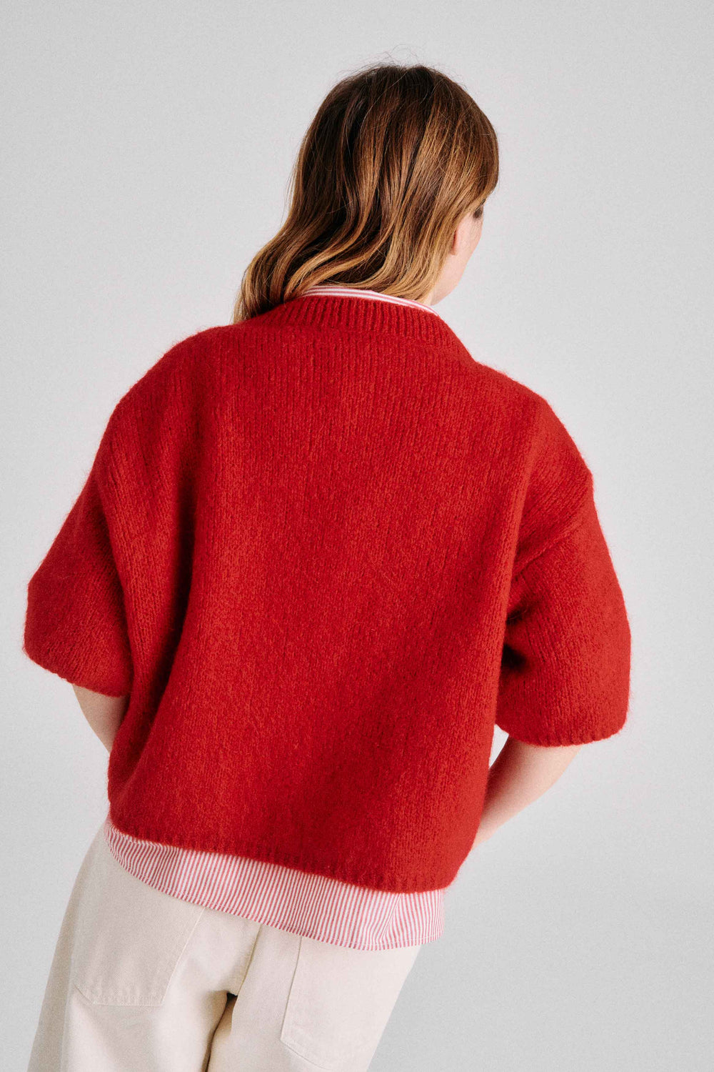 Pull sans manches rouge amy 3