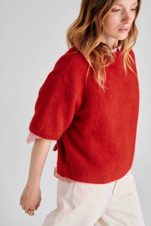 Pull sans manches rouge amy 4