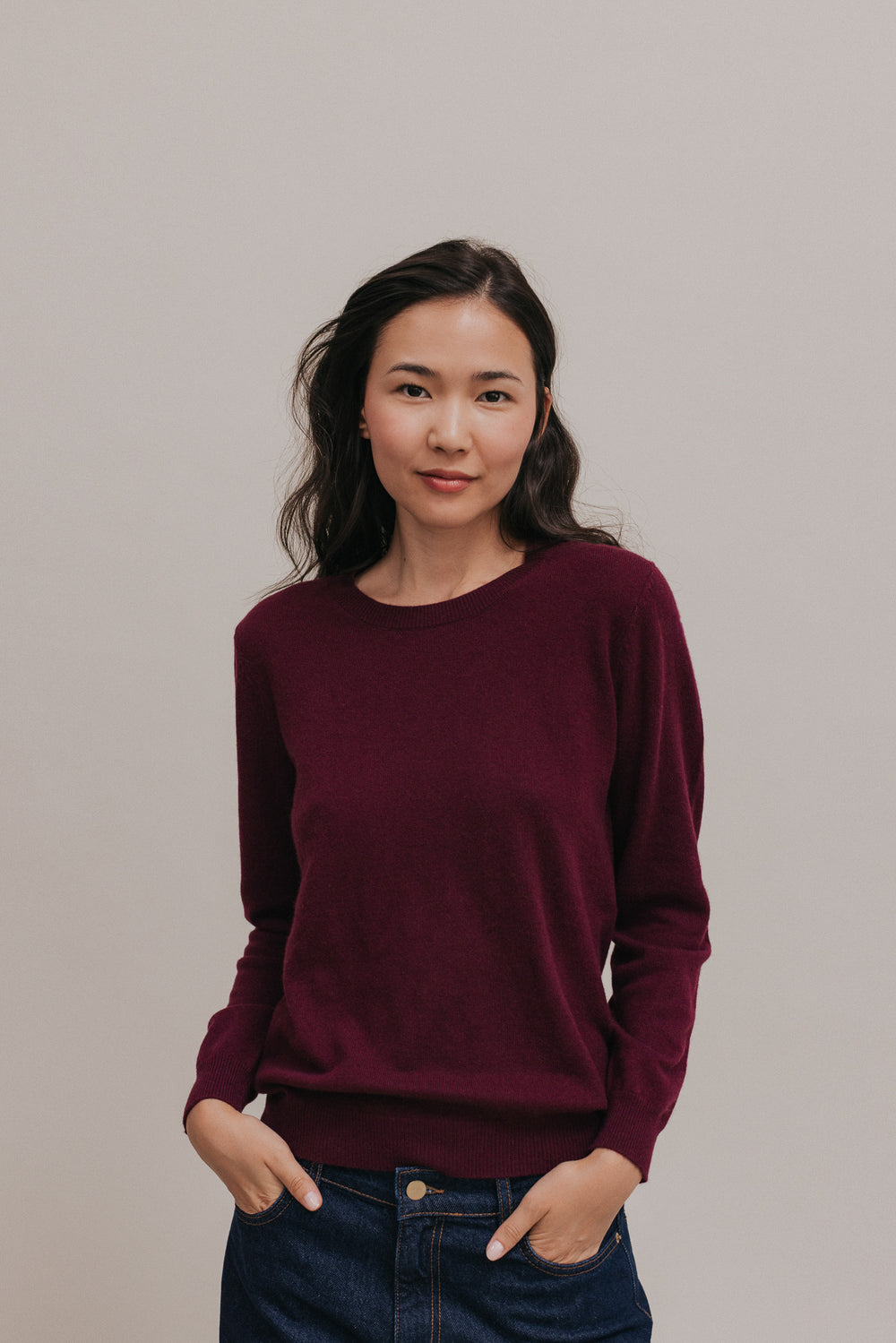 Bertille burgundy jumper