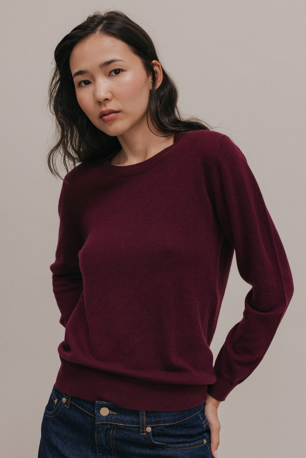 Bertille burgundy jumper