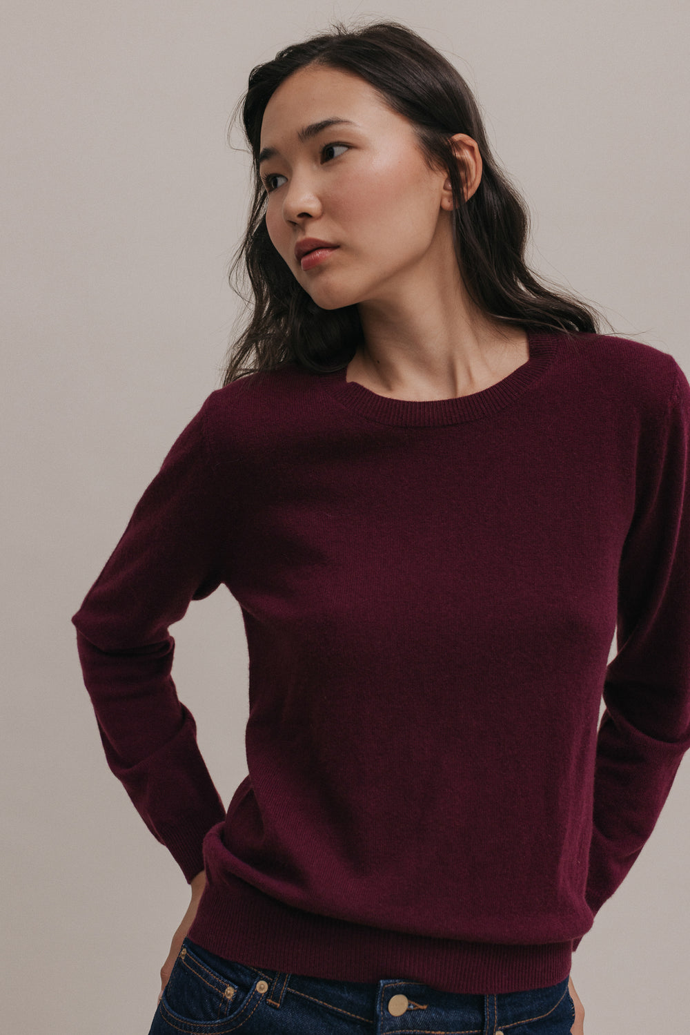 Bertille burgundy jumper