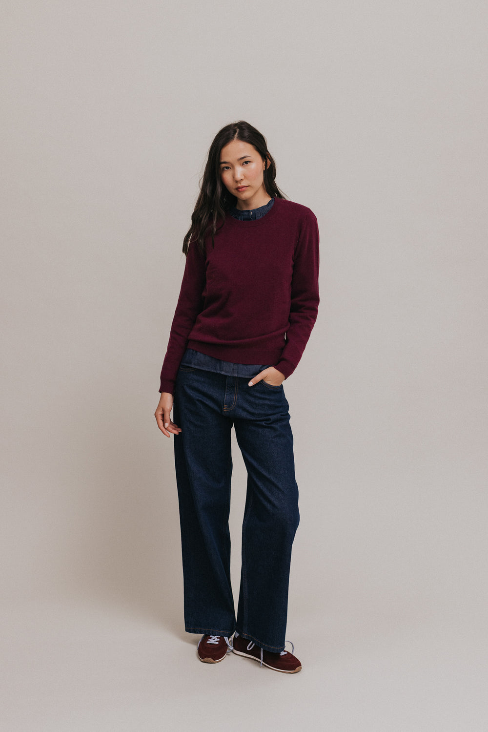 Bertille burgundy jumper