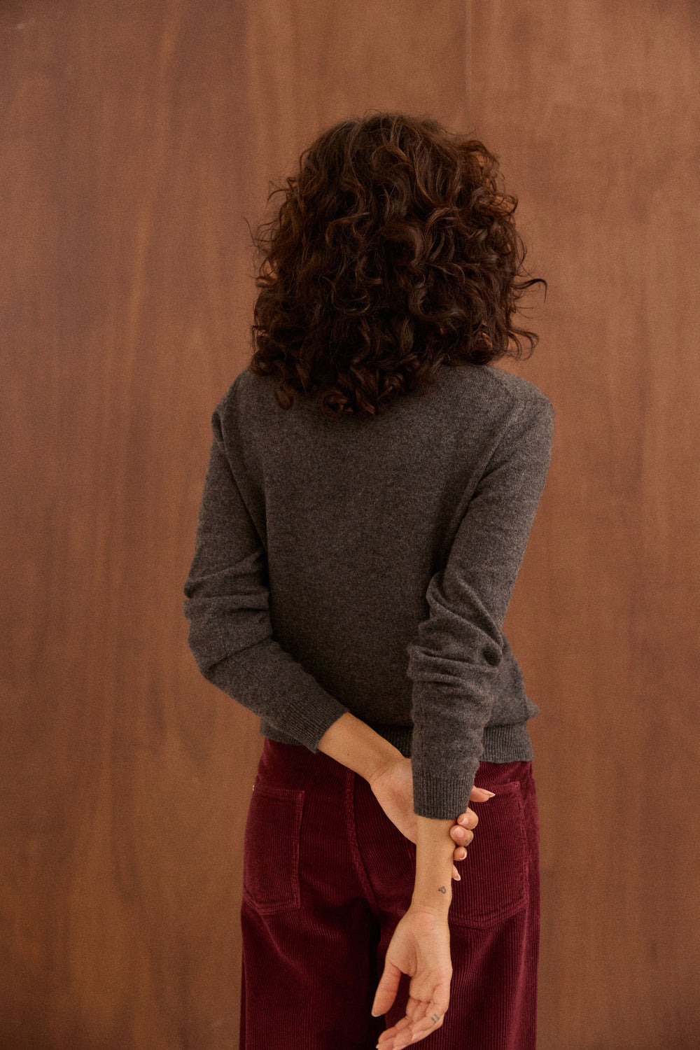 Pull Bertille gris chiné foncé