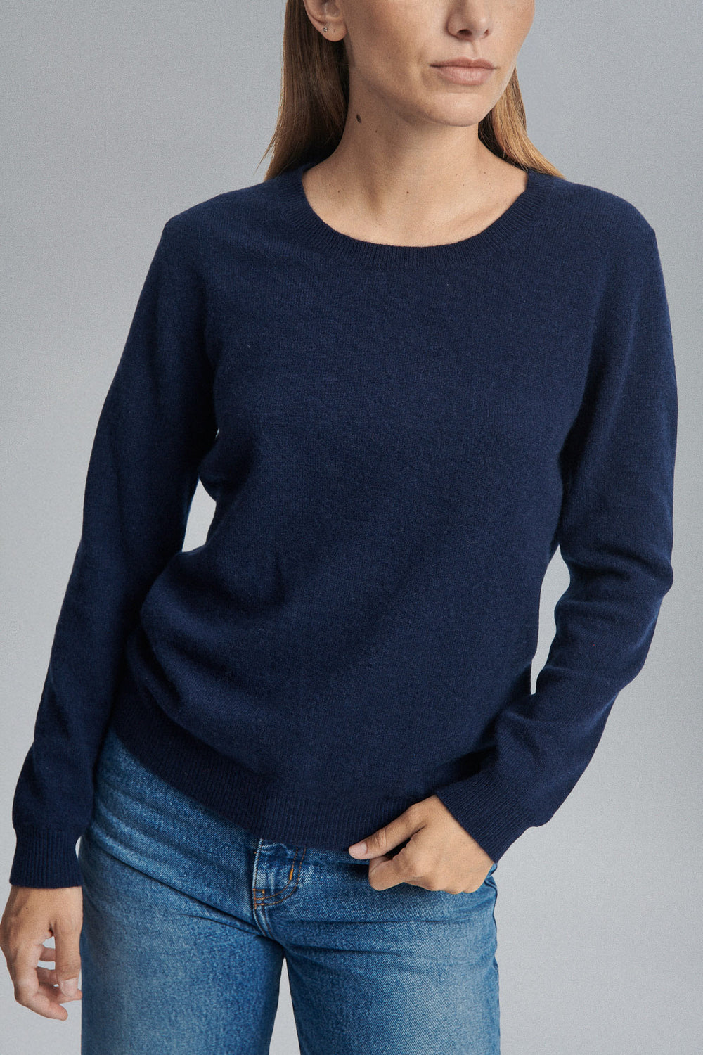 Pull en cachemire marine Bertille 1