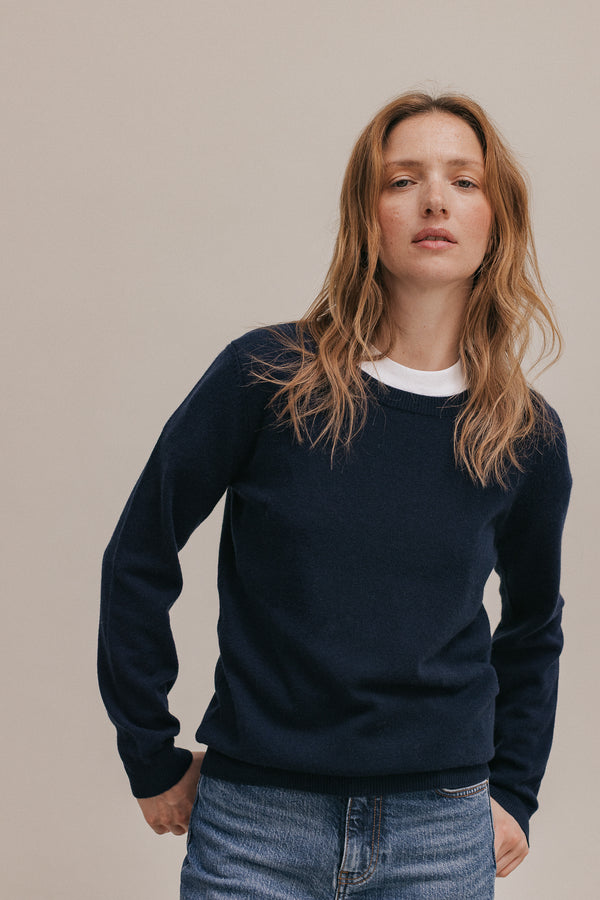 Bertille navy jumper