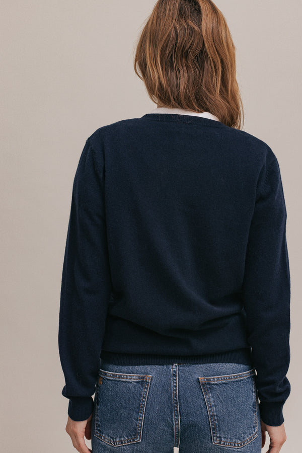 Bertille navy jumper