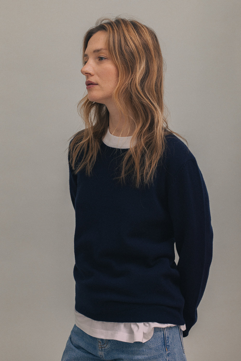 Bertille navy jumper