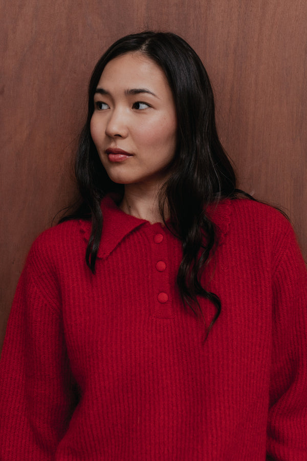 Red Camélia jumper