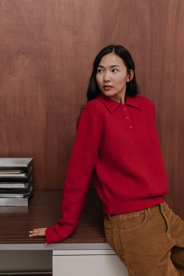 Red Camélia jumper