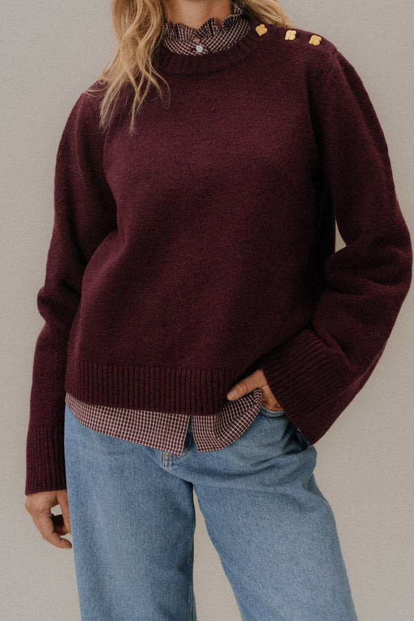 Pull Cécile bordeaux